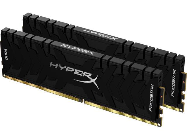 HyperX Predator 16GB (2 x 8GB) DDR4 4800 (PC4-38400) Desktop Memory Model HX448C19PB3K2/16