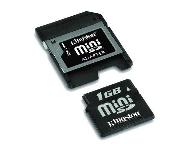 Kingston 1GB MiniSD Flash Card w/adapter Model SDM/1GB