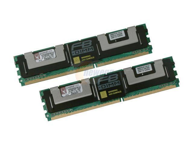 Kingston 4GB (2 x 2GB) ECC Fully Buffered DDR2 533 (PC2 4200) Dual Channel Kit Server Memory Model KVR533D2D4F4K2/4G