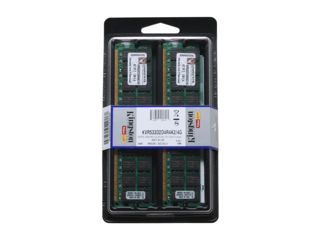 Kingston 4GB 2 X 2GB 240 Pin DDR2 SDRAM ECC Registered DDR2 533 PC2 