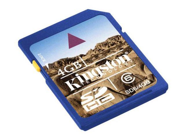 Kingston 4GB Secure Digital High-Capacity (SDHC) Flash Card Model SD6/4GB