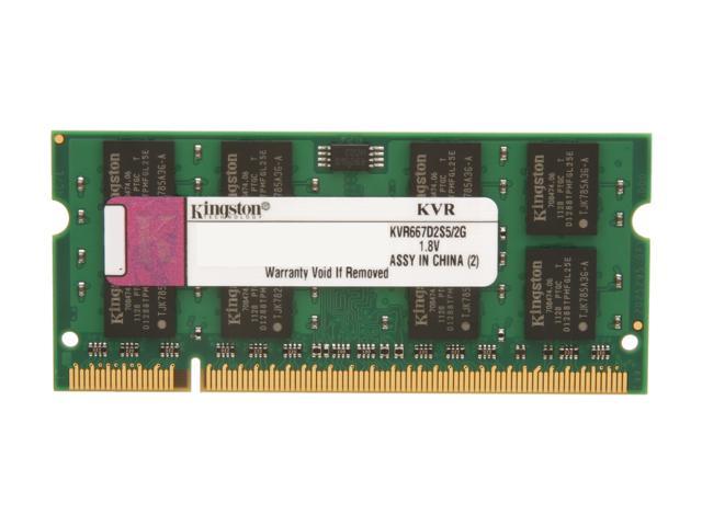 Kingston 2GB 200-Pin DDR2 SO-DIMM DDR2 667 (PC2 5300) Laptop Memory Model KVR667D2S5/2G