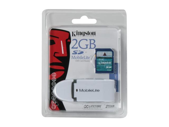Kingston 2GB Secure Digital (SD) Flash Card w/MobileLite 9-in-1 Reader Model FCR-ML+SD/2GB