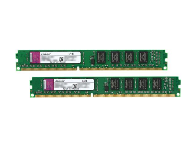 Kingston ValueRAM 2GB (2 x 1GB) DDR3 1333 (PC3 10600) Dual Channel Kit Desktop Memory Model KVR1333D3N9K2/2G