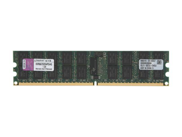 Kingston ValueRAM 4GB ECC Registered DDR2 667 (PC2 5300) Server Memory Model KVR667D2D4P5/4G