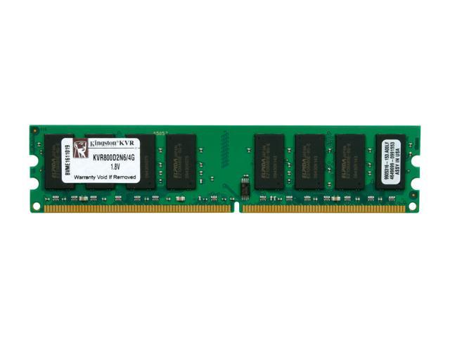 Kingston 4GB DDR2 800 (PC2 6400) Desktop Memory Model KVR800D2N6/4G