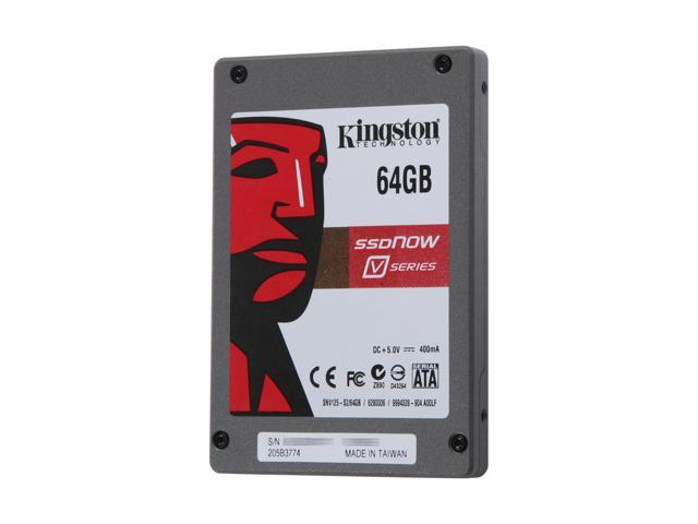 Kingston SSDNow V-Series SNV125-S2BD/64GB 2.5" 64GB SATA II MLC Internal Solid state disk (SSD) Desktop bundled accessory kit
