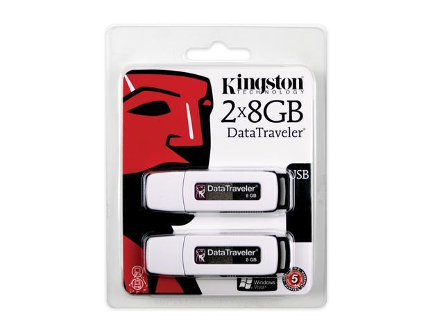 Kingston DataTraveler 16GB (8GB x 2) USB2.0 Flash Drive Twin Pack (2pcs) Model DTI/8GB-2P