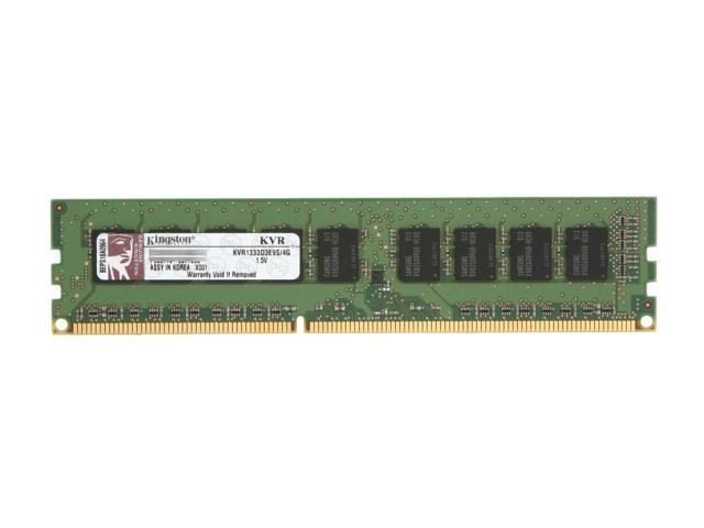 Kingston ValueRAM 4GB 240-Pin DDR3 SDRAM ECC Unbuffered DDR3 1333 Server Memory Model KVR1333D3E9S/4G