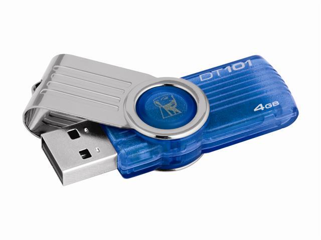Kingston DataTraveler 101 Gen 2 4GB USB 2.0 Flash Drive (Cyan) Model DT101G2/4GB