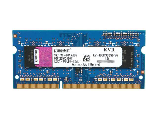 Kingston 2GB 204-Pin DDR3 SO-DIMM Unbuffered DDR3 800 System Specific Memory Model KVR800D3S8S6/2G