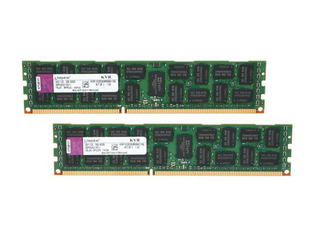 Kingston 16GB (2 x 8GB) ECC Registered DDR3 1333 (PC3 10600) Server Memory Model KVR1333D3D4R9SK2/16G