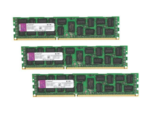 Kingston 24GB (3 x 8GB) ECC Registered DDR3 1333 (PC3 10600) Server Memory Model KVR1333D3D4R9SK3/24G