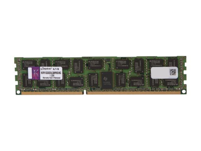Kingston 8GB ECC Registered DDR3 1333 Server Memory QR x8 1.35V Model KVR1333D3LQ8R9S/8G