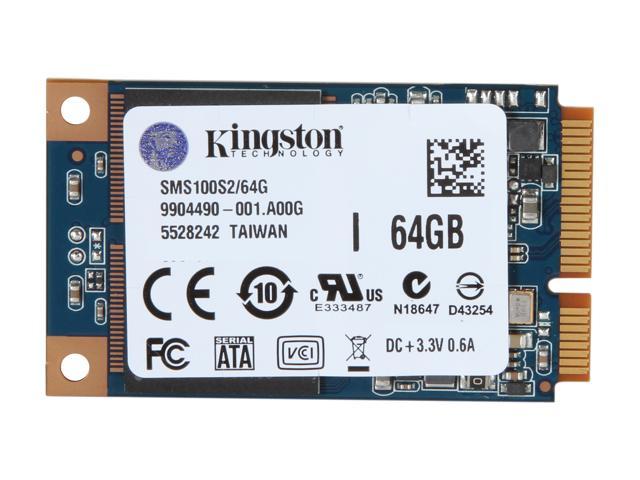 Kingston SSDNow mS100 64GB Mini-SATA (mSATA) Internal Solid State Drive (SSD) SMS100S2/64G