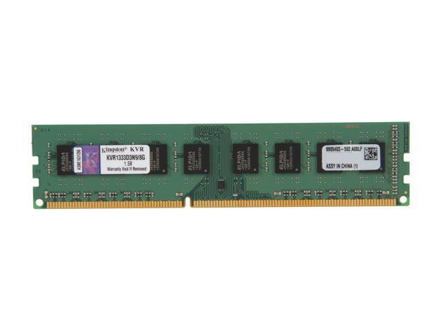 Kingston 8GB 240-Pin DDR3 SDRAM DDR3 1333 Desktop Memory Model  KVR1333D3N9/8G