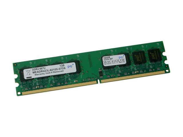 PQI 1GB DDR2 667 (PC2 5400) Desktop Memory Model MAC41GUOE