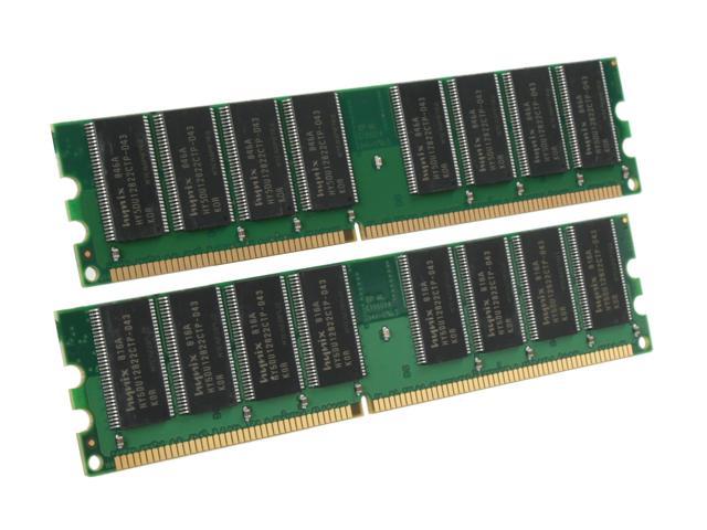 PQI POWER Series 2GB (2 x 1GB) DDR 266 (PC 2100) Dual Channel Kit Desktop Memory Model MD642GUOE-X2