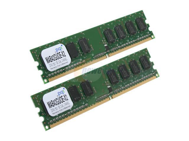 PQI POWER Series 2GB (2 x 1GB) DDR2 533 (PC2 4200) Dual Channel Kit Desktop Memory Model MAB42GUOE-X2