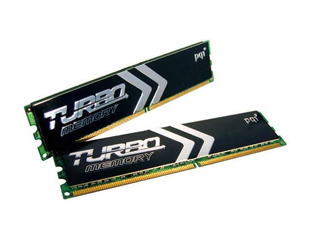 PQI TURBO 2GB (2 x 1GB) DDR 400 (PC 3200) Dual Channel Kit Desktop Memory Model PQI3200-2048DB