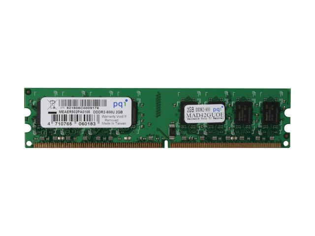 PQI POWER Series 2GB DDR2 800 (PC2 6400) Desktop Memory Model MAD42GUOE ...