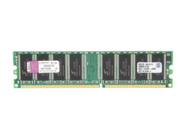 Kingston ValueRAM 512MB 184-Pin DDR SDRAM DDR 400 (PC 3200) Desktop Memory Model KVR400/512R