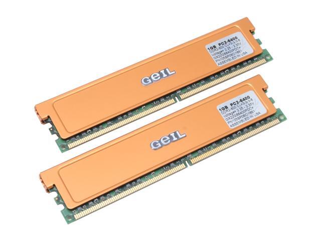 GeIL 2GB (2 x 1GB) DDR2 800 (PC2 6400) Dual Channel Kit Desktop Memory ...