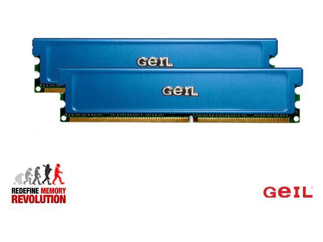 GeIL 2GB (2 x 1GB) DDR2 800 (PC2 6400) Dual Channel Kit Desktop Memory ...