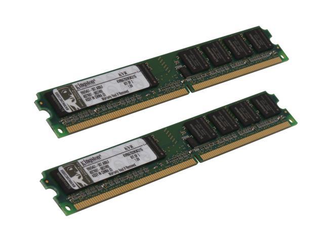 Kingston ValueRAM 1GB (2 x 512MB) DDR2 667 (PC2 5300) Dual Channel Kit System Memory Model KVR667D2N5K2/1G