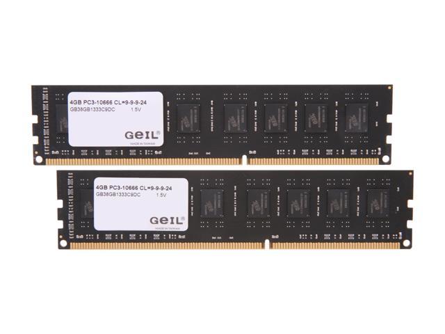 GeIL Black Dragon 8GB (2 x 4GB) DDR3 1333 (PC3 10666) Desktop Memory Model GB38GB1333C9DC