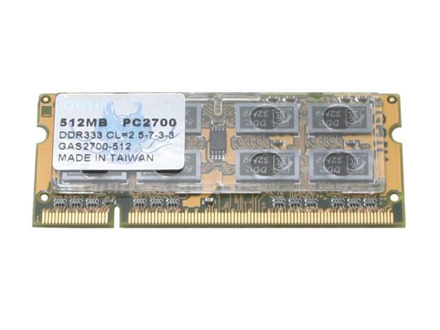 Geil Apple Series 512mb 200 Pin Ddr So Dimm Ddr 333 Pc 2700 Laptop Memory Model Gas2700 512 8185