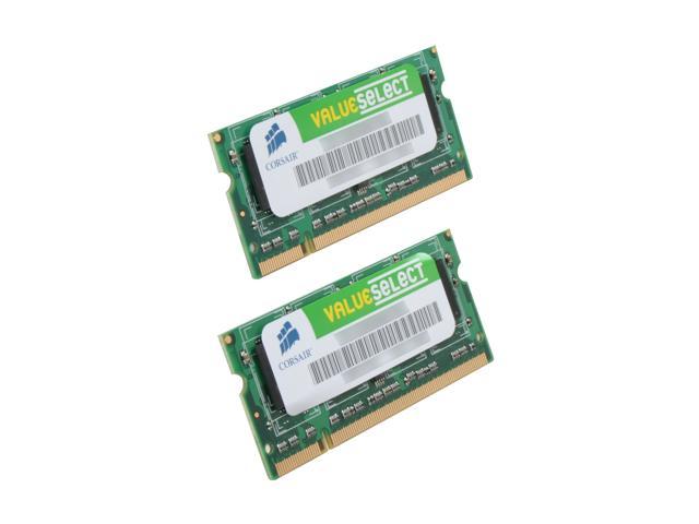 CORSAIR 2GB (2 x 1GB) 200-Pin DDR2 SO-DIMM DDR2 667 (PC2 5300) Dual Channel Kit Laptop Memory Model VS2GSDSKIT667D2