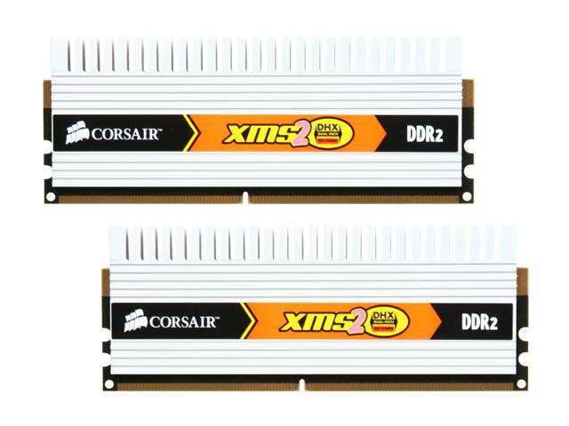 CORSAIR XMS2 2GB (2 x 1GB) DDR2 800 (PC2 6400) Dual Channel Kit Desktop Memory Model TWIN2X2048-6400C4DHX