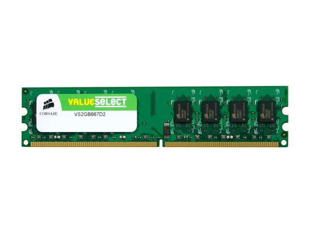 CORSAIR 2GB DDR2 667 (PC2 5300) Desktop Memory Model VS2GB667D2