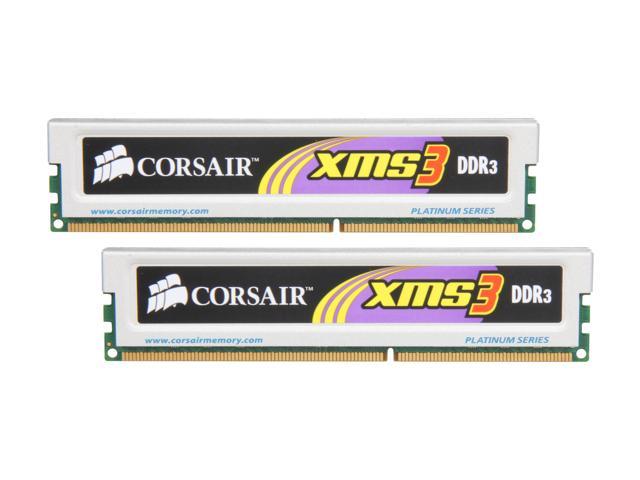 CORSAIR XMS3 4GB (2 x 2GB) DDR3 1333 (PC3 10666) Dual Channel Desktop Memory Kit Model TW3X4G1333C9