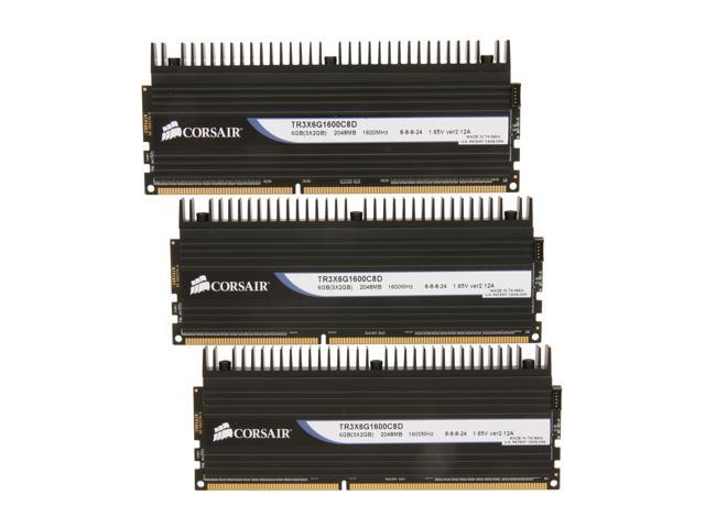 Corsair TR3X3G1600C8D Dominator DDR3SDRAM Modul 1 GB  PC3-12800U DD 