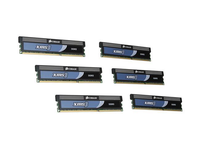 CORSAIR XMS3 12GB (6 x 2GB) DDR3 1600 (PC3 12800) Desktop Memory Model HX3X12G1600C9 G