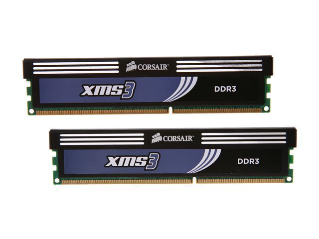 CORSAIR XMS3 2GB (2 x 1GB) DDR3 1333 (PC3 10666) Desktop Memory Model TW3X2G1333C9A G