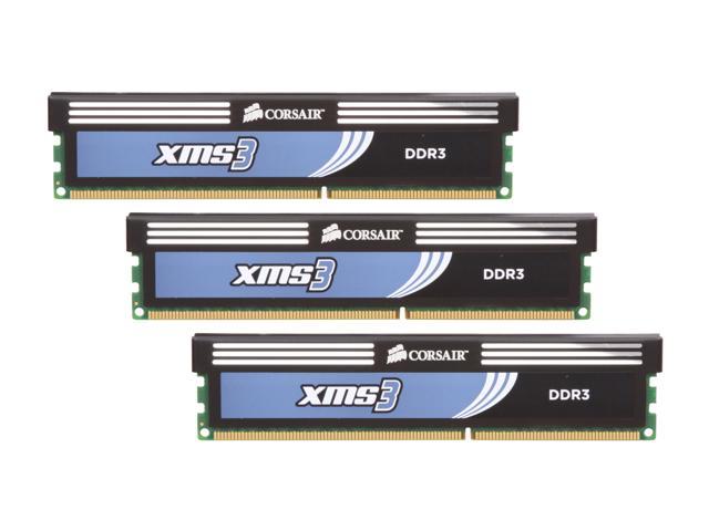 CORSAIR XMS3 6GB (3 x 2GB) DDR3 1600 (PC3 12800) Desktop Memory Model CMX6GX3M3C1600C7