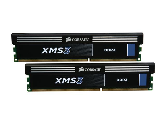 CORSAIR XMS3 8GB (2 x 4GB) DDR3 1333 (PC3 10600) Desktop Memory Model CMX8GX3M2A1333C9