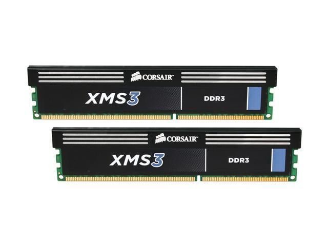 CORSAIR XMS 4GB (2 x 2GB) DDR3 1600 (PC3 12800) Desktop Memory Model CMX4GX3M2B1600C9