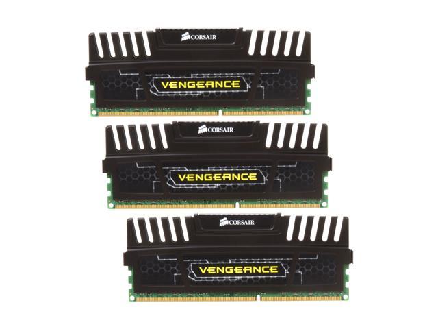 CORSAIR Vengeance 6GB (3 x 2GB) DDR3 1600 Desktop Memory Model CMZ6GX3M3A1600C9