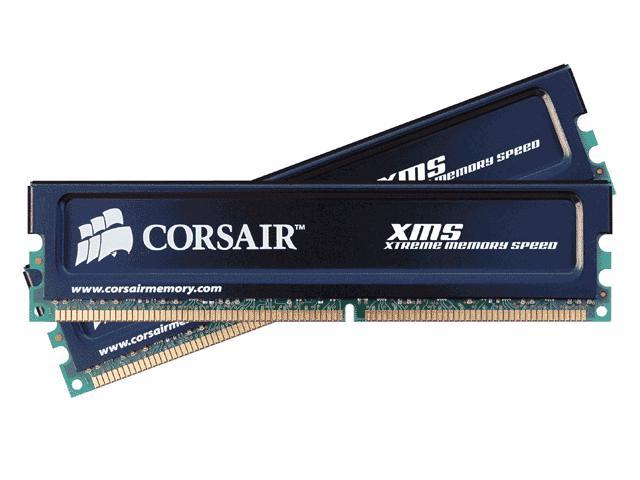 CORSAIR XMS 1GB (2 x 512MB) DDR 400 (PC 3200) Dual Channel Kit Desktop Memory Model TWINX1024-3200C2