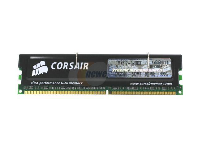 CORSAIR XMS 512MB DDR 400 (PC 3200) Desktop Memory Model CMX512-3200XL