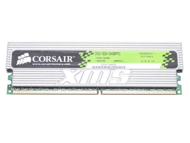 CORSAIR XMS2 1GB DDR2 800 (PC2 6400) Desktop Memory Model CM2X1024-6400PRO