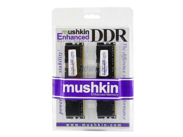 Mushkin Mushkin Enhanced 512MB (2 x 256MB) DDR 433 (PC 3500) Dual Channel Kit ...