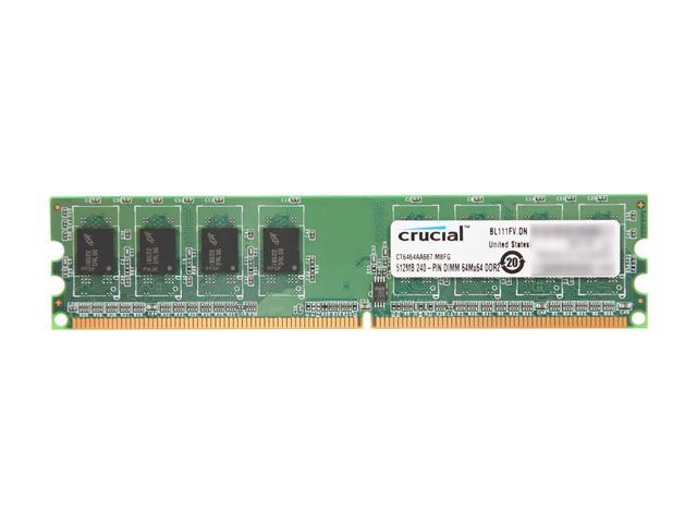 Crucial 512MB DDR2 667 (PC2 5300) Desktop Memory Model CT6464AA667