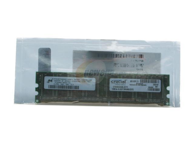 Crucial 512MB DDR 400 (PC 3200) Desktop Memory Model CT6464Z40B.8T - OEM