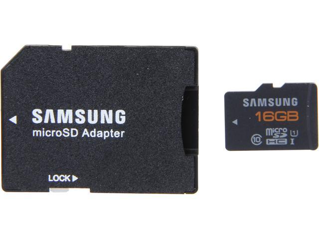 SAMSUNG 16GB microSDHC Flash Card w/ Adapter Model MB-MPAGCA/AM