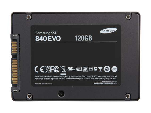 Opaque Usually To give permission SAMSUNG 840 EVO 2.5" 120GB SATA III TLC Internal Solid State Drive (SSD)  MZ-7TE120BW - Newegg.com